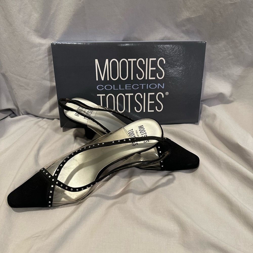 Mootsies Tootsies Black Slingback Women's Shoes